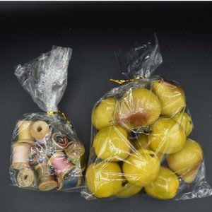 Set Of Spool and Thread Vase filler and Faux Fruit